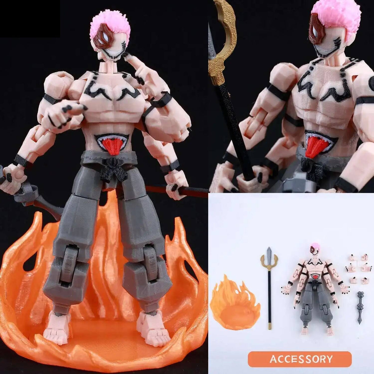 Figurine Jujutsu Kaisen Sukuna Deluxe Socle Flammes