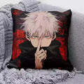 Coussin Jujutsu Kaisen Gojo Silence Kanji Rouges
