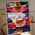 Poster Jujutsu Kaisen Charaktere Risse Vertikale Streifen