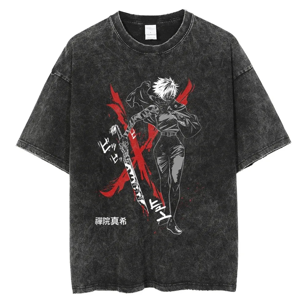 T-shirt Jujutsu Kaisen Maki Zenin Lame Sanglante