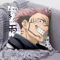 Coussin Jujutsu Kaisen Sukuna Sourire Dents Kanji