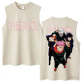 Tanktop Jujutsu Kaisen Zauberer-Quartett Kanji Rosa