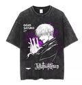 T-shirt Jujutsu Kaisen Gojo Main Tendue Violette