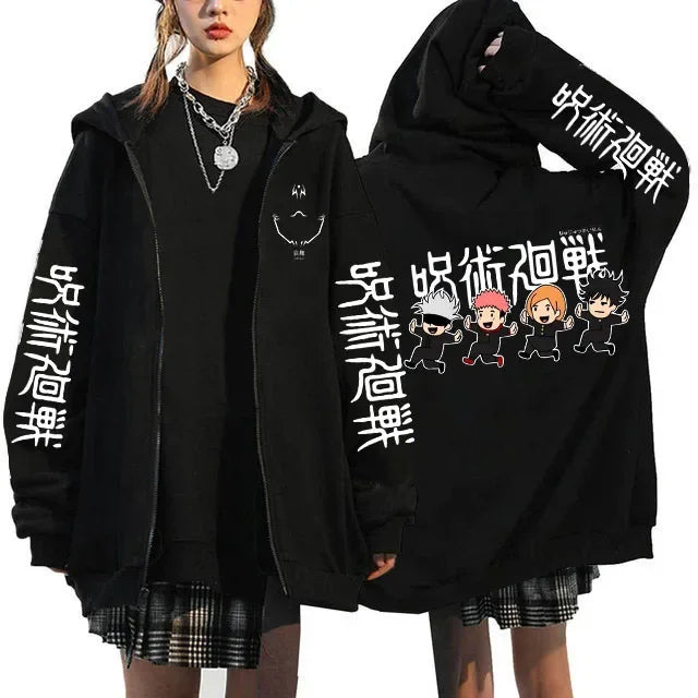 Veste Jujutsu Kaisen Quatre Chibi en Course