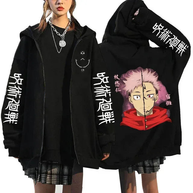 Veste Jujutsu Kaisen Deux Moitiés Yuji Sukuna Détourées