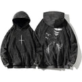 Pull Jujutsu Kaisen Yuta Rika Masque Noir et Blanc