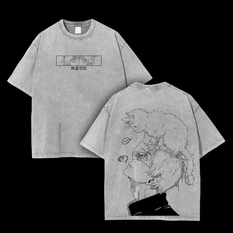 T-shirt Jujutsu Kaisen Gojo Félin Croquis Crayon