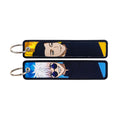 Schlüsselanhänger Jujutsu Kaisen Gojo x Geto Gelb und Blau