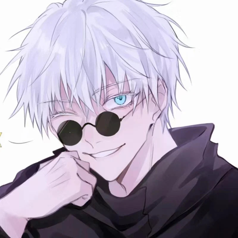 Accessoire Cosplay Jujutsu Kaisen Lunettes Rondes Noires Gojo — vue 3