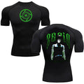 T-shirt Compression Jujutsu Kaisen Zenin Maki Logo Vert