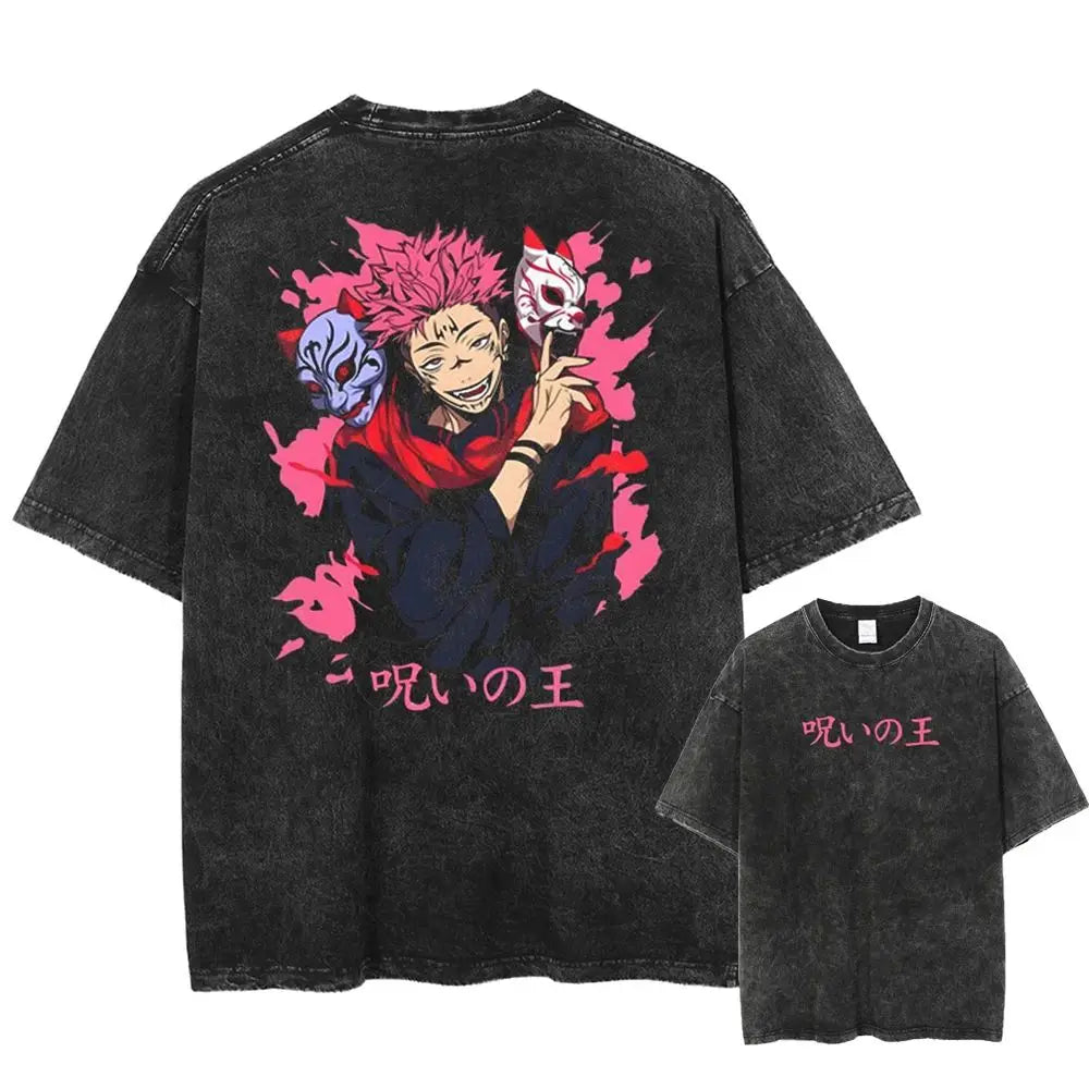 T-shirt Jujutsu Kaisen Sukuna Masques Roi des Malédictions