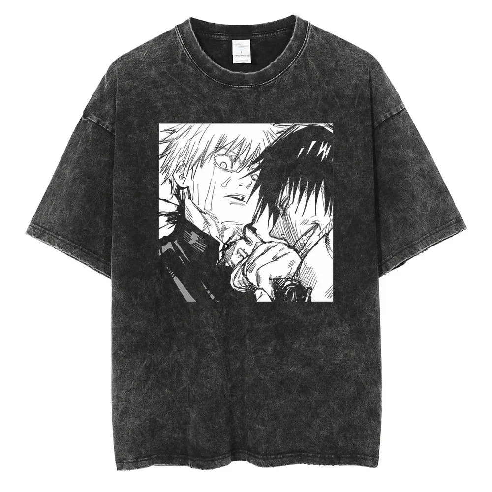 T-shirt Jujutsu Kaisen Gojo Contre Toji Gros Plan