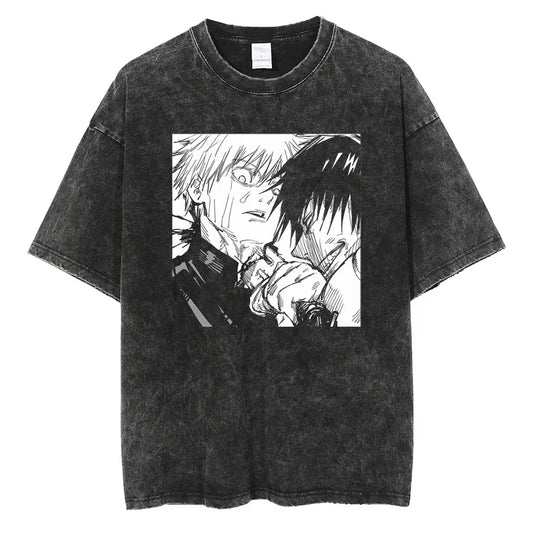 T-shirt Jujutsu Kaisen Gojo Contre Toji Gros Plan