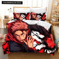 Parure de Lit Jujutsu Kaisen Réceptacle De Sukuna Rouge