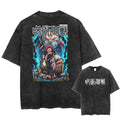 T-shirt Jujutsu Kaisen Sukuna Trône Flammes Bleues
