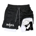Shorts Jujutsu Kaisen Gojo Profil Schwarz-Weiß