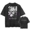 T-shirt Jujutsu Kaisen Gojo Vignette Encadrée Mauve