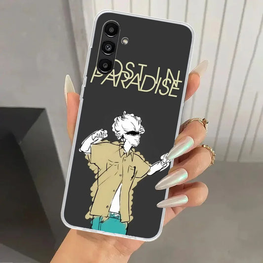 Coque Samsung noire Jujutsu Kaisen Gojo Paradise rétro avec illustration et texte Paradise