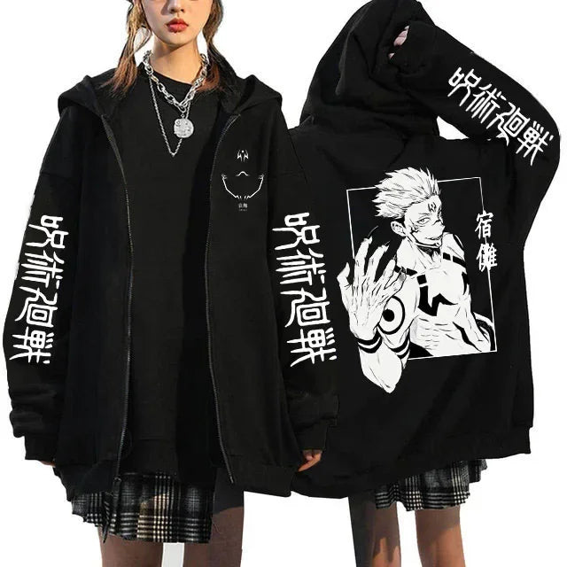 Veste Jujutsu Kaisen Sukuna Mains Levées