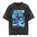 T-shirt Jujutsu Kaisen Gojo Duo Sensei Bleu
