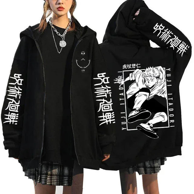 Veste Jujutsu Kaisen Yuji Frappe Descendante