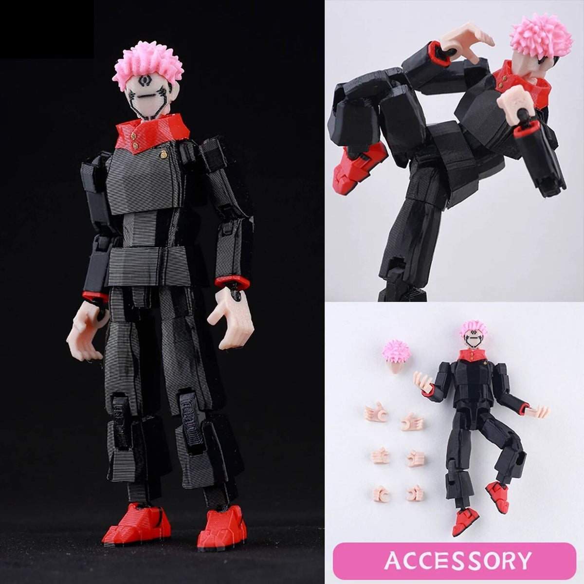 Figurine Jujutsu Kaisen Yuji Mode Sukuna Articulée
