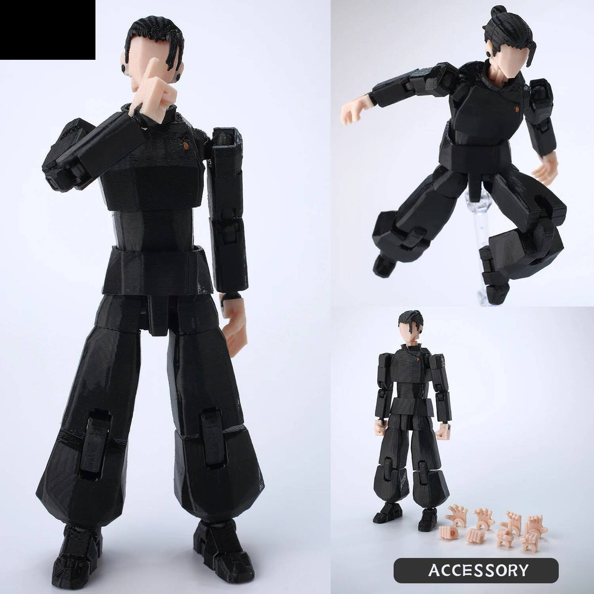 Figurine Jujutsu Kaisen Geto Chignon Noir Articulée