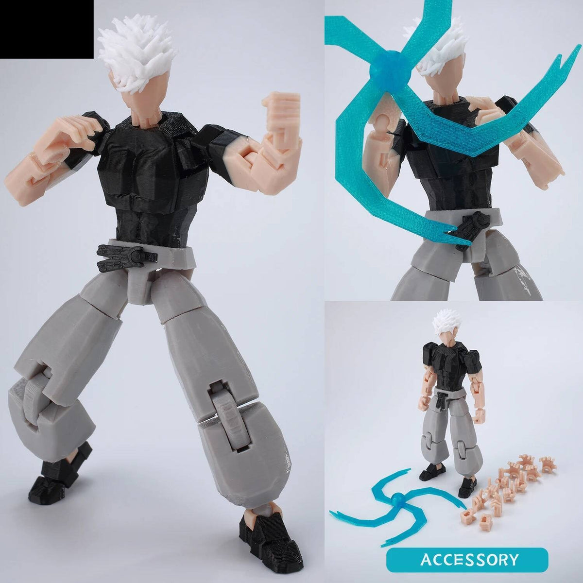 Figurine Jujutsu Kaisen Gojo Technique Bleue Articulée