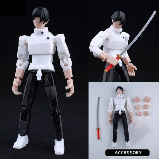 Figurine articulée en uniforme blanc, Yuta Okkotsu, tenue et sabre
